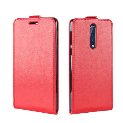 For Nokia 8 Crazy Horse Skin Leather Vertical Flip Phone Casing