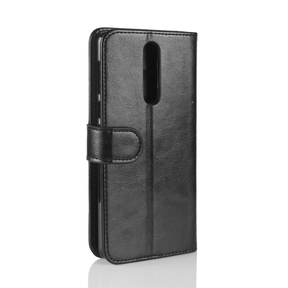 Crazy Horse PU Leather Wallet Mobile Phone Shell for Nokia 8