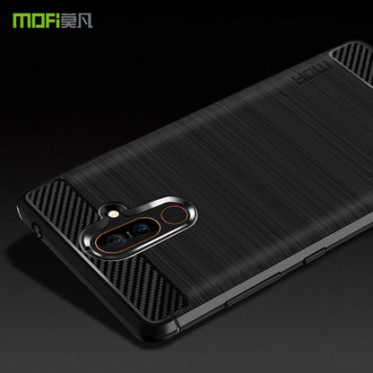 MOFI Carbon Fiber Texture Brushed TPU Back Case for Nokia 7 plus