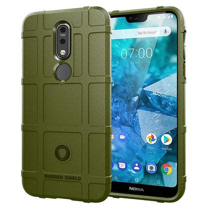 Anti-shock Square Grid Texture Soft TPU Phone Case for Nokia 7.1