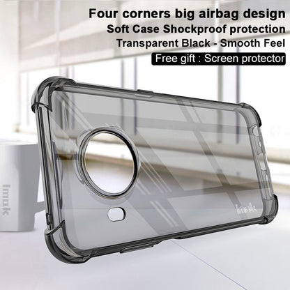 IMAK Well-Protected Sheer Flexible TPU Case with High Definition Screen Protector for Nokia X10/X20