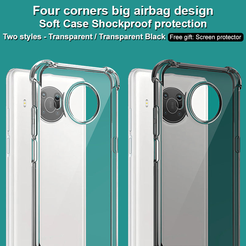 IMAK Well-Protected Sheer Flexible TPU Case with High Definition Screen Protector for Nokia X10/X20