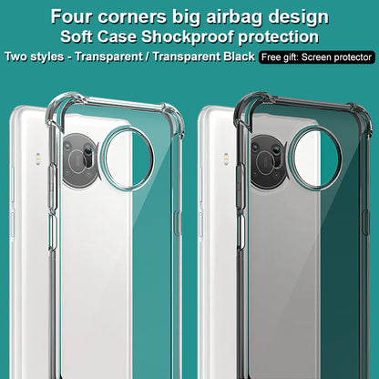 IMAK Well-Protected Sheer Flexible TPU Case with High Definition Screen Protector for Nokia X10/X20