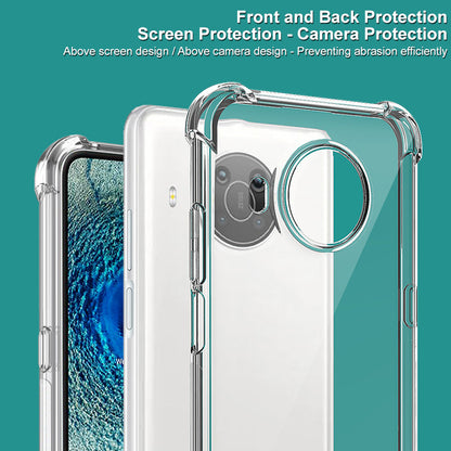 IMAK Well-Protected Sheer Flexible TPU Case with High Definition Screen Protector for Nokia X10/X20