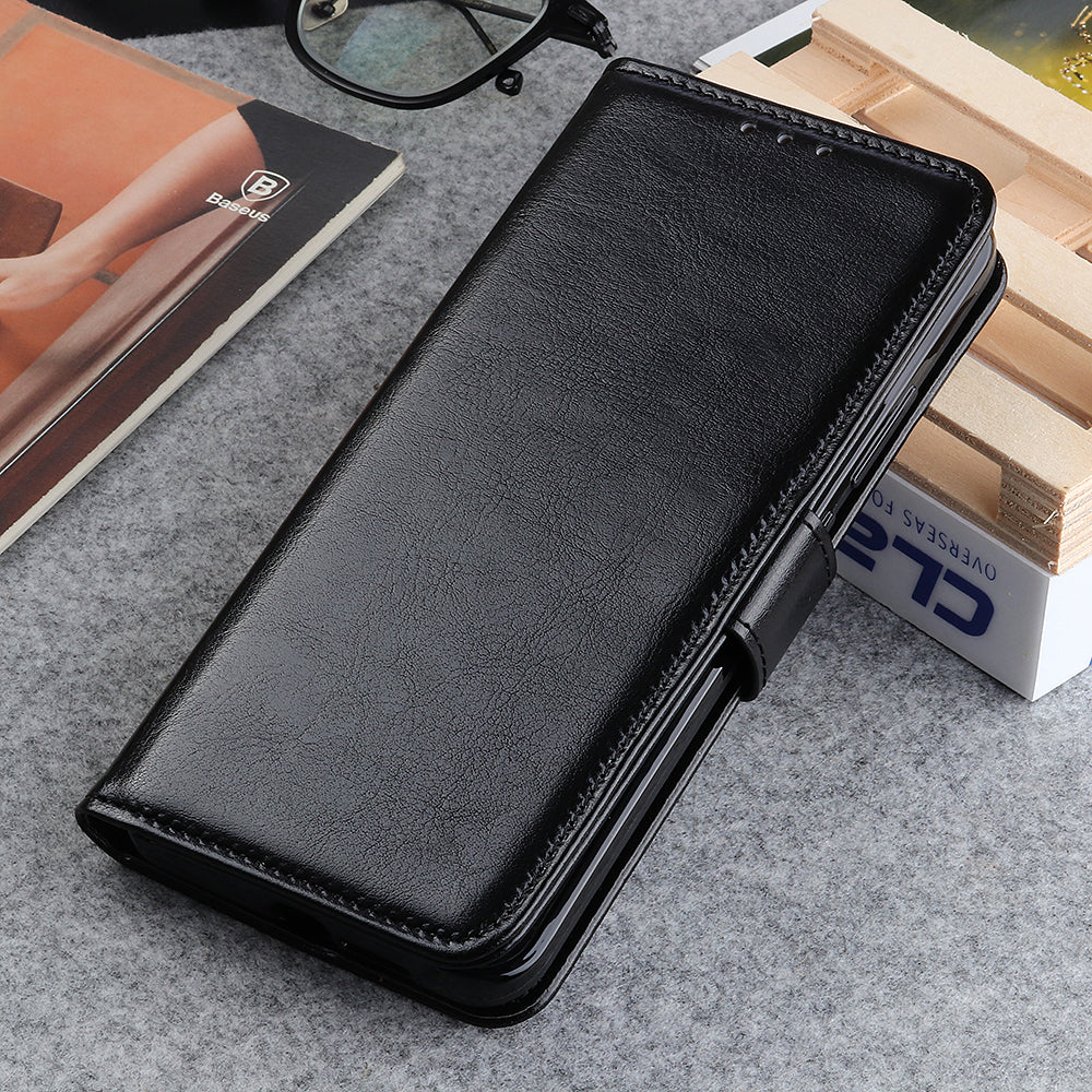 For Nokia X20/X10 Phone Case PU Leather Phone Cover Drop-proof Crazy Horse Protector with Stand Wallet