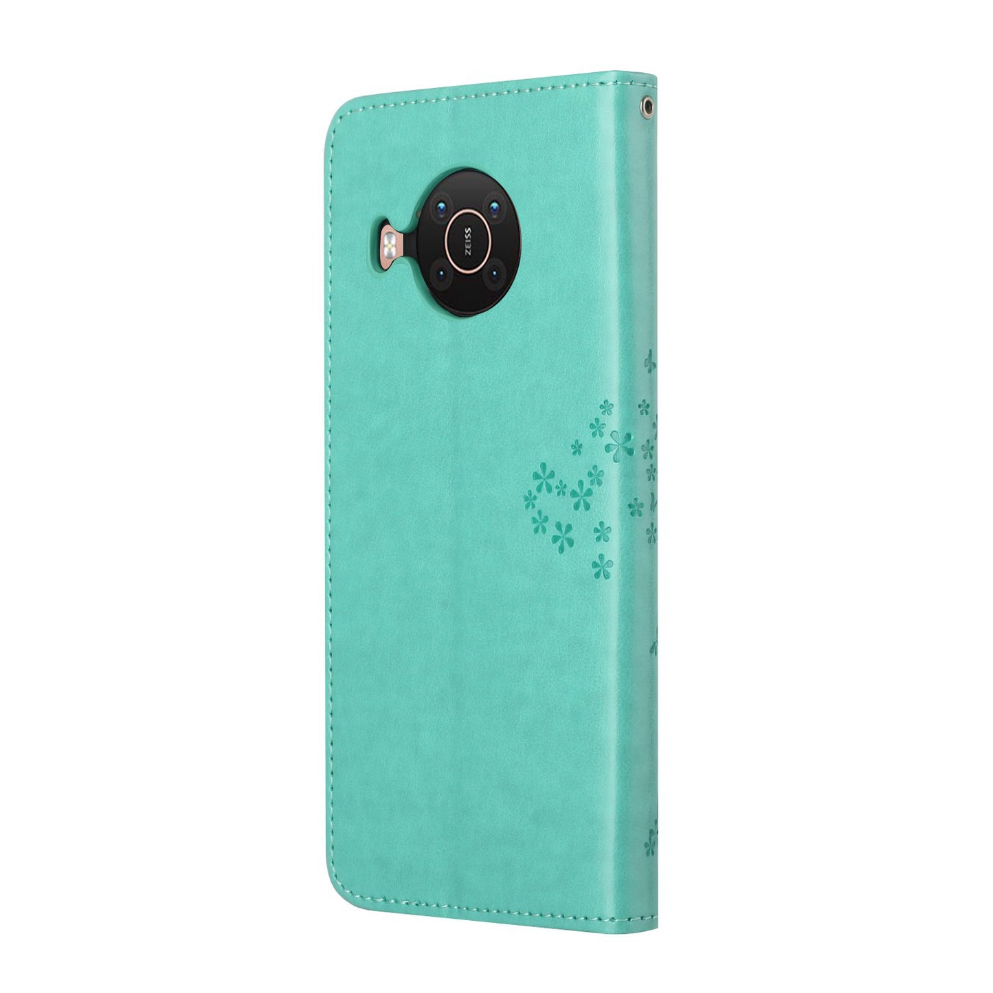 Wallet Design Leather Stand Phone Cover Case with Owl Tree Pattern Imprint for Nokia X10/X20