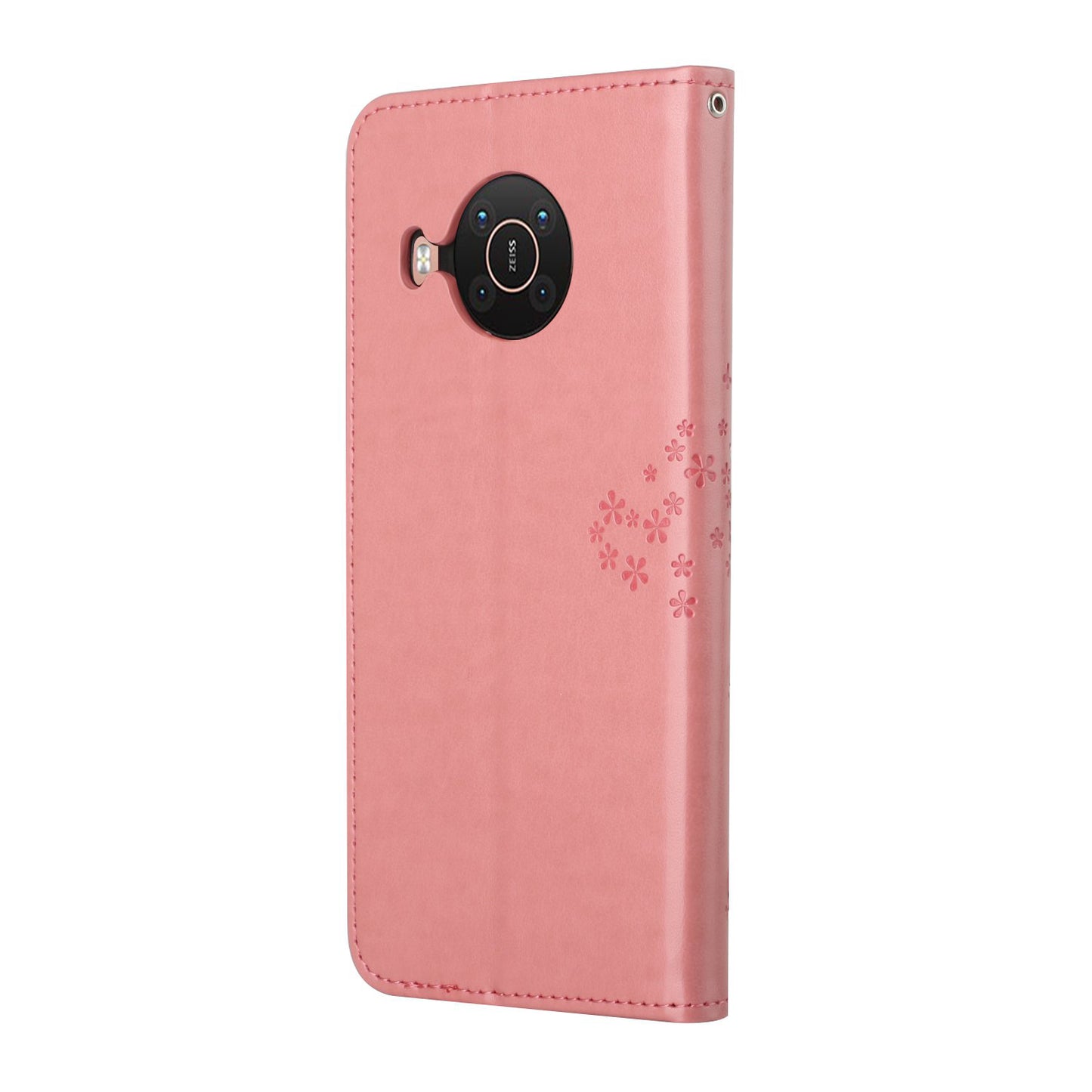 Wallet Design Leather Stand Phone Cover Case with Owl Tree Pattern Imprint for Nokia X10/X20