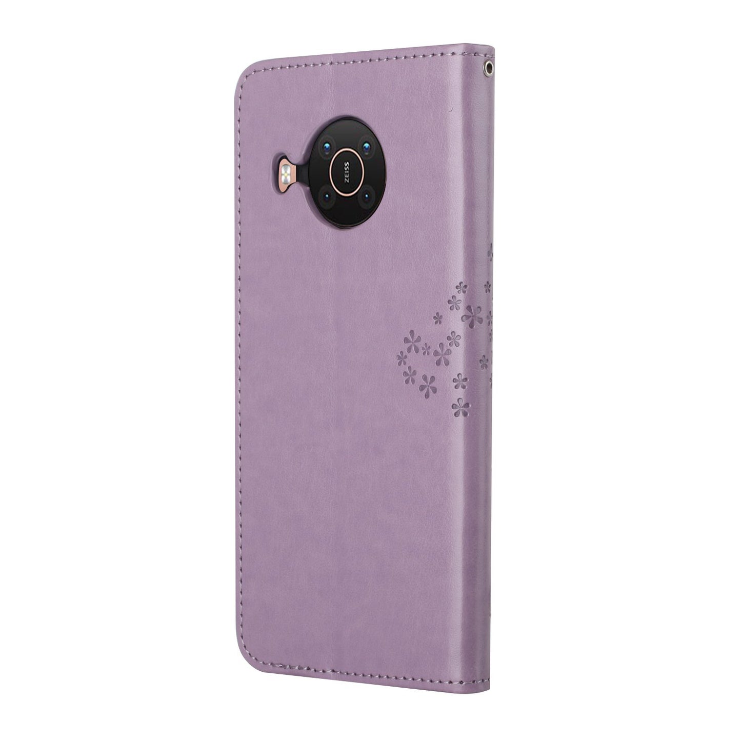 Wallet Design Leather Stand Phone Cover Case with Owl Tree Pattern Imprint for Nokia X10/X20