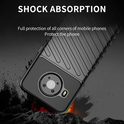 Thunder Series Twill Skin Thickened TPU Mobile Phone Cover Case Shell for Nokia X10/X20