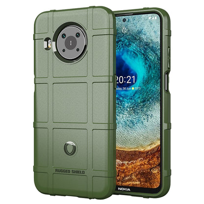 Rugged Square Grid Texture Shock-proof TPU Mobile Phone Cover Case for Nokia X10 / X20