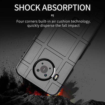 Rugged Square Grid Texture Shock-proof TPU Mobile Phone Cover Case for Nokia X10 / X20