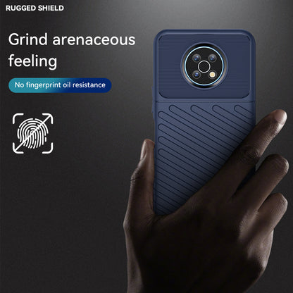 Thunder Series Twill Design Well-Protected Anti-Drop Anti-Fingerprint Soft TPU Phone Case Cover for Nokia G50