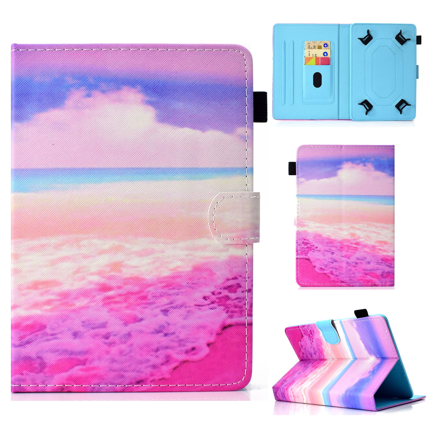 Patterned Universal 8-inch Tablet PU Leather Wallet Case for Lenovo Tab 4 8, etc