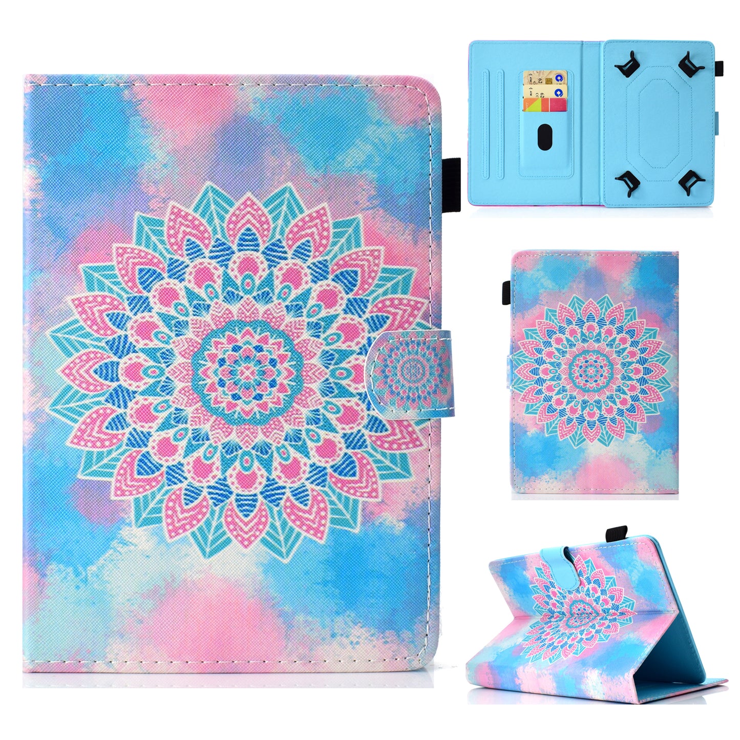 Patterned Universal 8-inch Tablet PU Leather Wallet Case for Lenovo Tab 4 8, etc