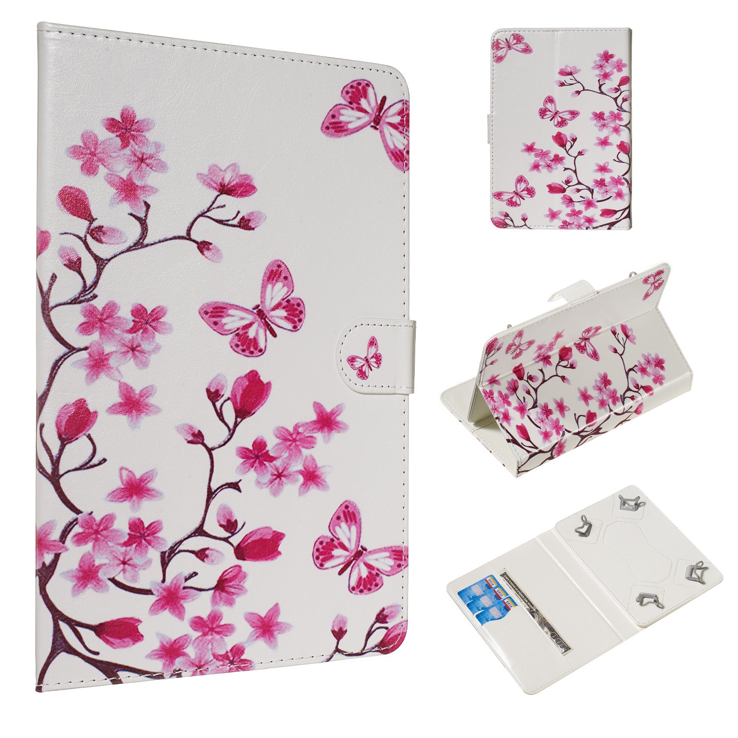 Pattern Printing Universal Leather Wallet Case for 10-inch Tablet PC