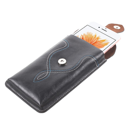 Vertical Leather Pouch with Carabiner for iPhone 6s Plus, Size: 159 x 83mm