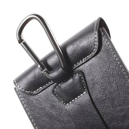 Vertical Leather Pouch with Carabiner for iPhone 6s Plus, Size: 159 x 83mm