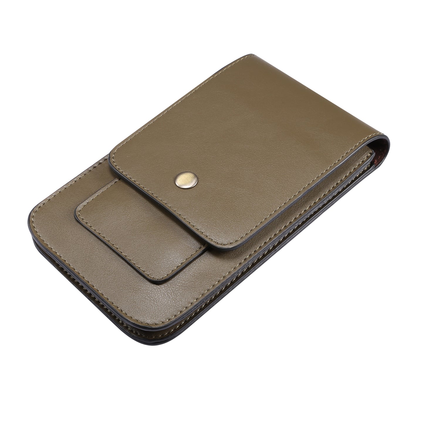 6.3-6.9 Inch Universal Wear-resistant Leather Belt Clip Phone Pouch Case for iPhone Samsung Huawei Etc.