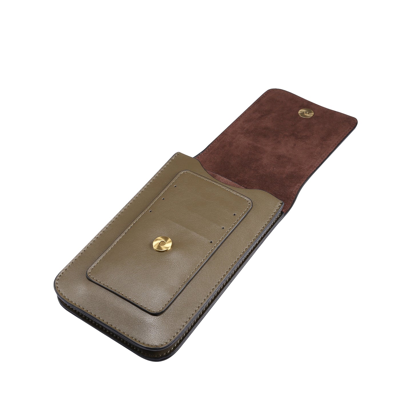 6.3-6.9 Inch Universal Wear-resistant Leather Belt Clip Phone Pouch Case for iPhone Samsung Huawei Etc.