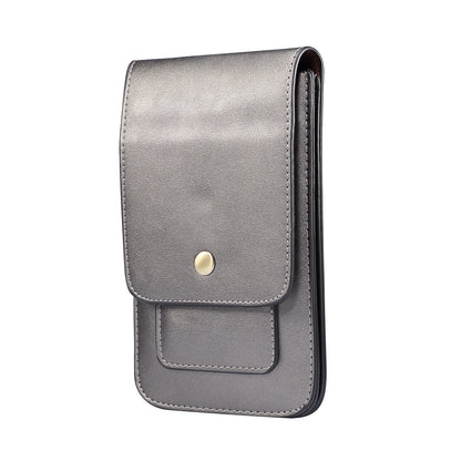 6.3-6.9 Inch Universal Wear-resistant Leather Belt Clip Phone Pouch Case for iPhone Samsung Huawei Etc.