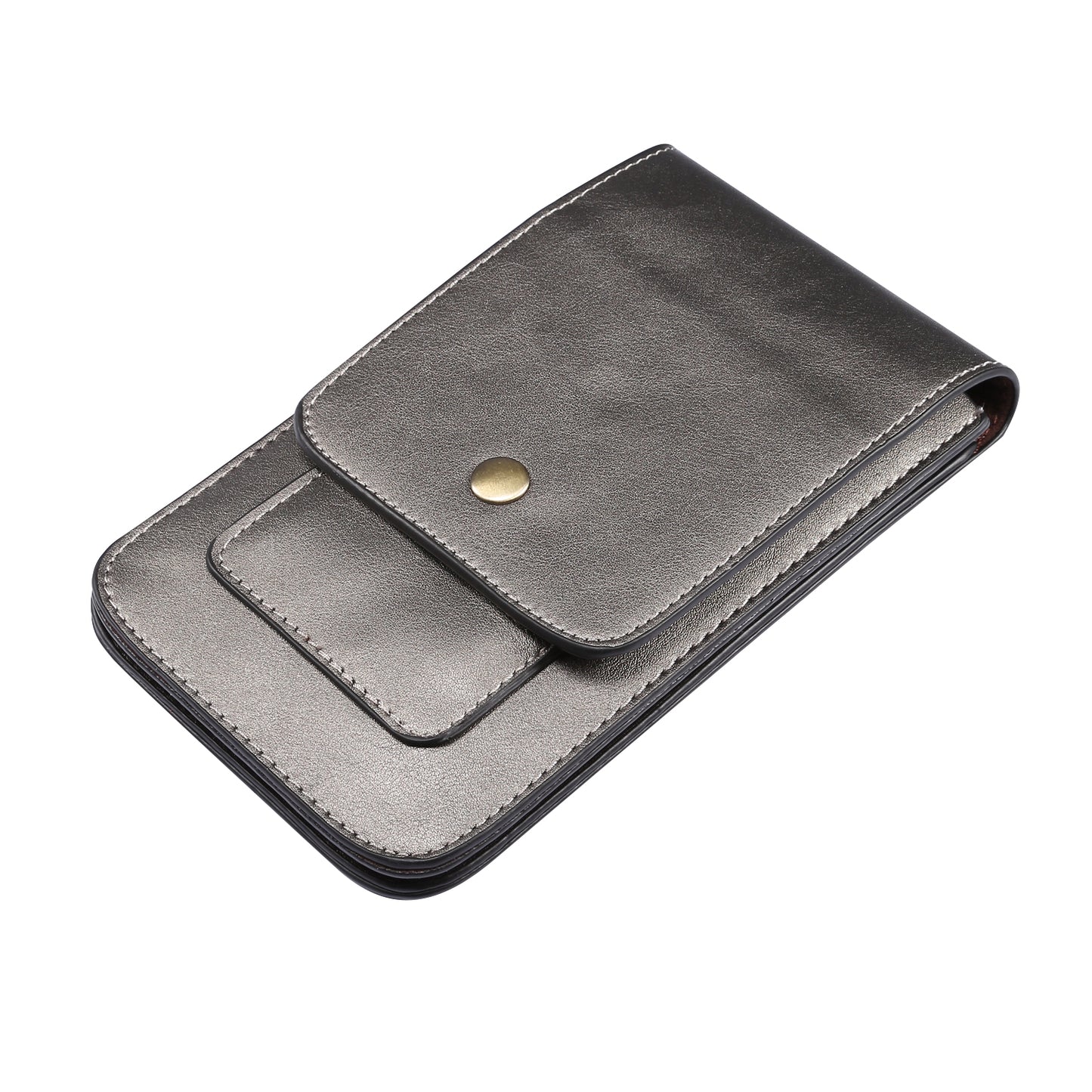 6.3-6.9 Inch Universal Wear-resistant Leather Belt Clip Phone Pouch Case for iPhone Samsung Huawei Etc.