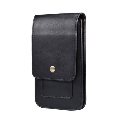 6.3-6.9 Inch Universal Wear-resistant Leather Belt Clip Phone Pouch Case for iPhone Samsung Huawei Etc.