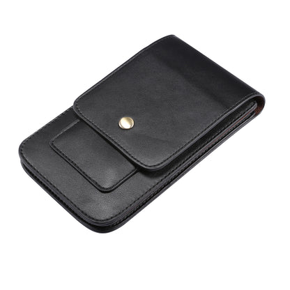 6.3-6.9 Inch Universal Wear-resistant Leather Belt Clip Phone Pouch Case for iPhone Samsung Huawei Etc.