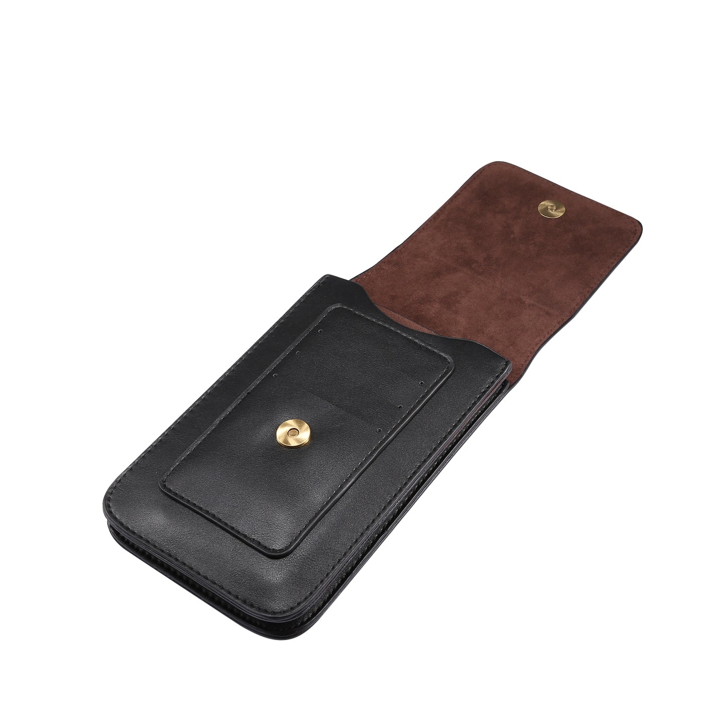 6.3-6.9 Inch Universal Wear-resistant Leather Belt Clip Phone Pouch Case for iPhone Samsung Huawei Etc.