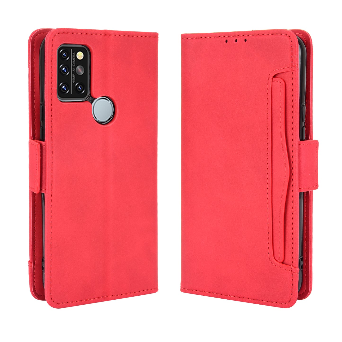 Multiple Card Slots Wallet Stand PU Leather Mobile Phone Cover Case for Umidigi A9 Pro