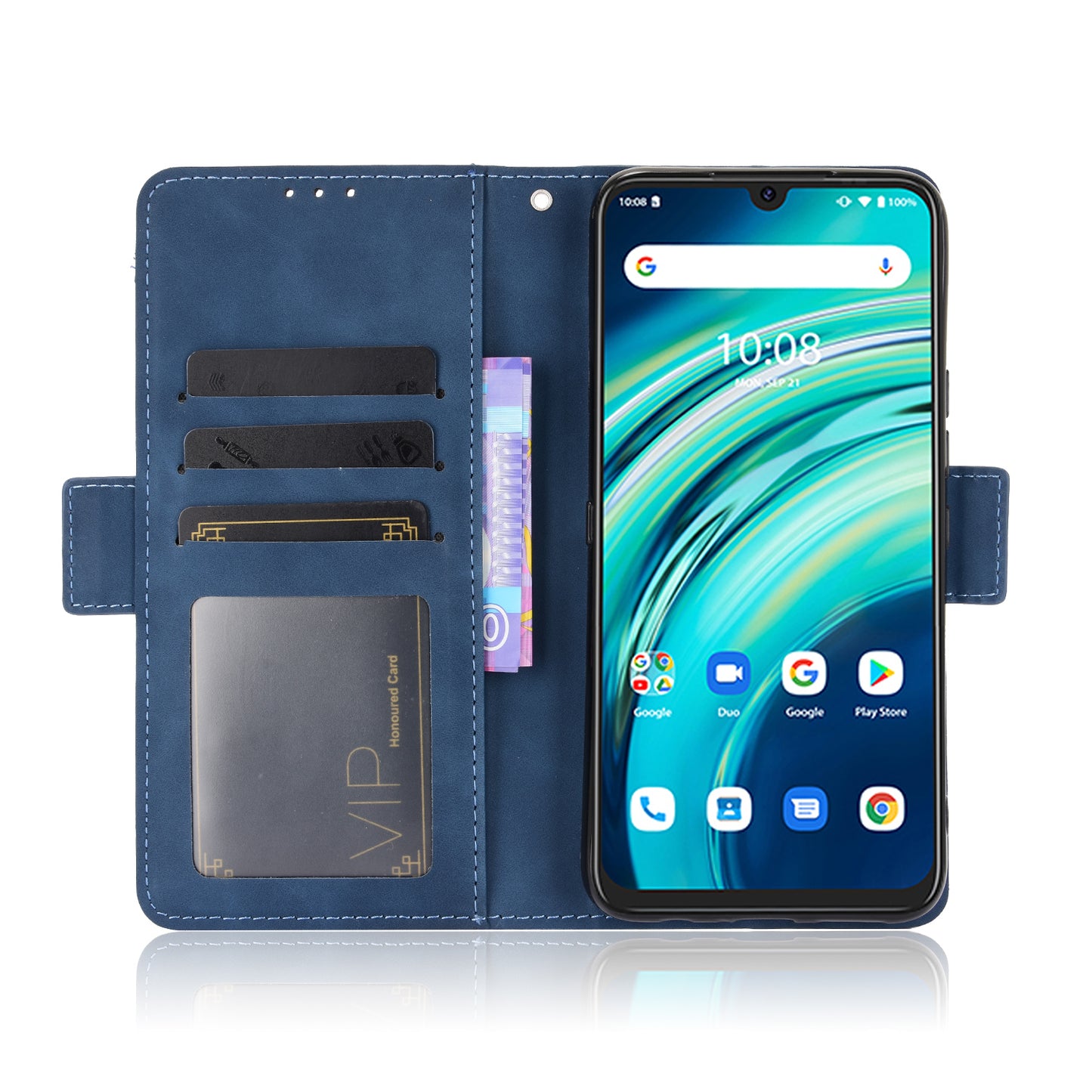 Multiple Card Slots Wallet Stand PU Leather Mobile Phone Cover Case for Umidigi A9 Pro