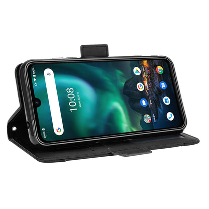 Leather Phone Wallet Design Stand Feature Protective Cover Case with Multiple Card Slots for UMIDIGI Bison