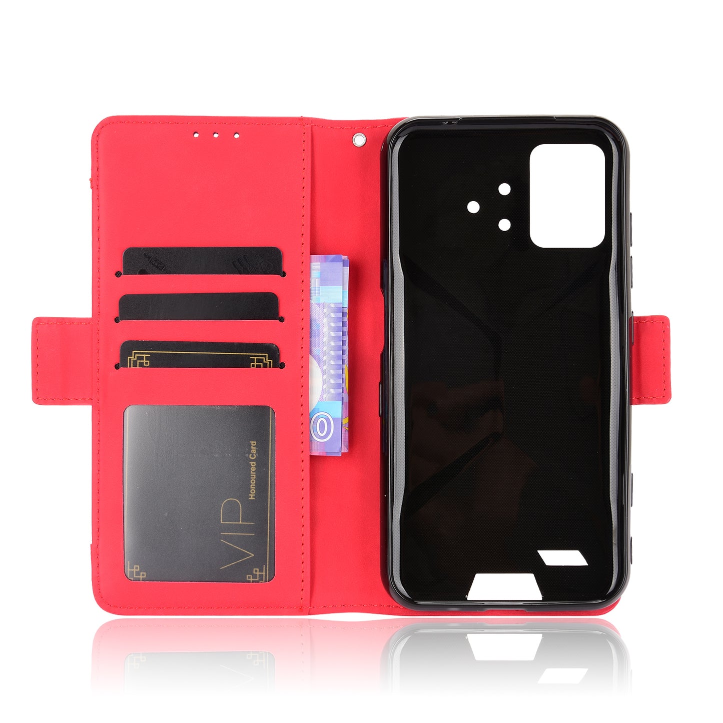 Leather Phone Wallet Design Stand Feature Protective Cover Case with Multiple Card Slots for UMIDIGI Bison