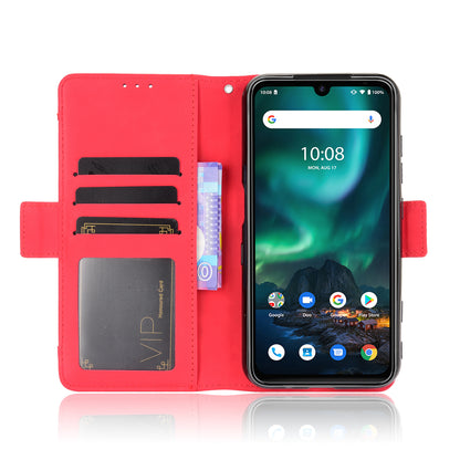 Leather Phone Wallet Design Stand Feature Protective Cover Case with Multiple Card Slots for UMIDIGI Bison