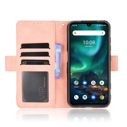 Leather Phone Wallet Design Stand Feature Protective Cover Case with Multiple Card Slots for UMIDIGI Bison