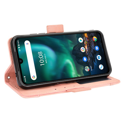 Leather Phone Wallet Design Stand Feature Protective Cover Case with Multiple Card Slots for UMIDIGI Bison