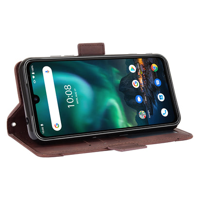 Leather Phone Wallet Design Stand Feature Protective Cover Case with Multiple Card Slots for UMIDIGI Bison