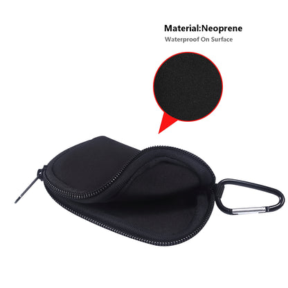 Portable Nylon Cover Case Earphone Protector Bag with Carabiner for Apple AirPods Pro