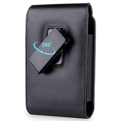 Rotary Back Clip Waist Belt PU Leather Phone Case Bag Magnetic Flip Protective Cover 153x100x22mm for Microsoft Surface Duo 2