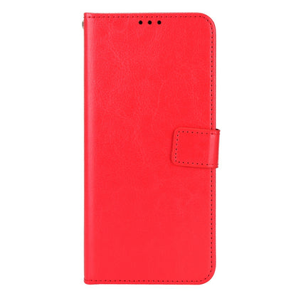 For TCL 303/Alcatel 1B (2022) Protective Phone Case Crazy Horse Texture PU Leather Shockproof Magnetic Stand Cover with Strap