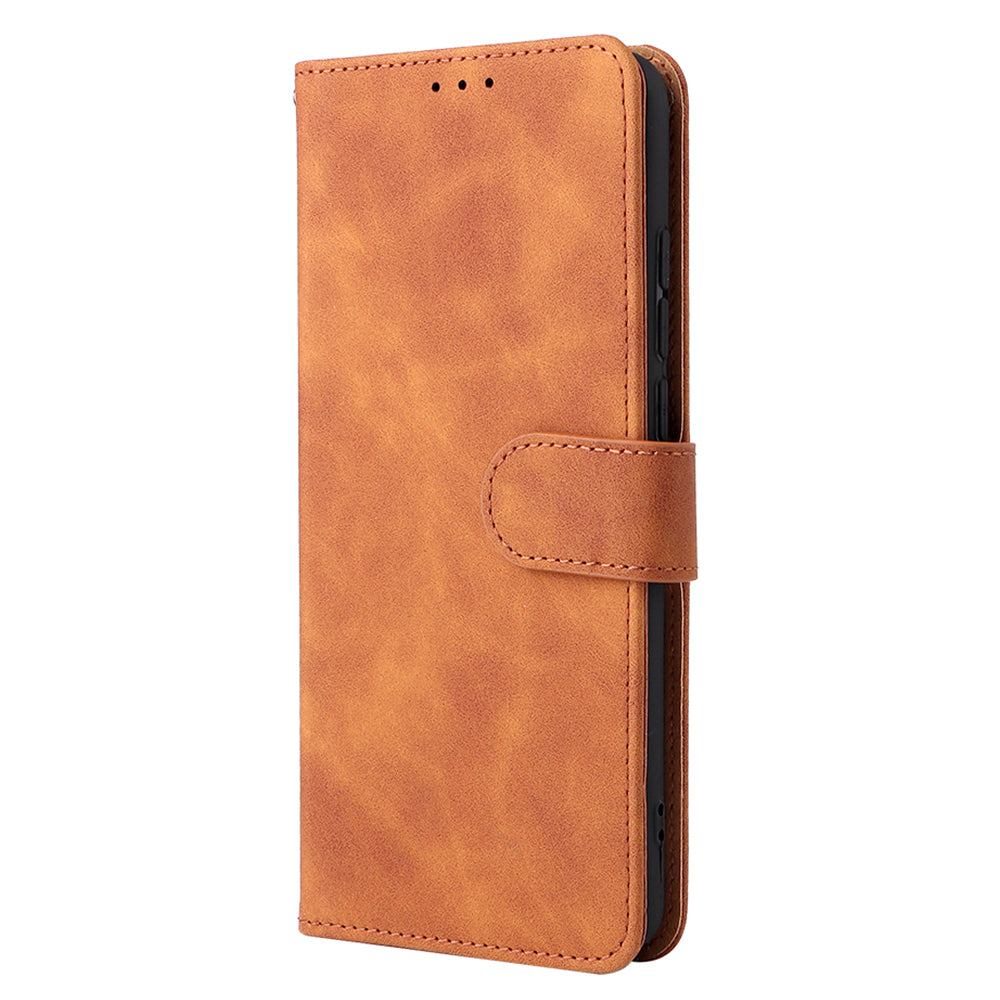 Skin-touch Feeling Full Protection Stand Wallet Leather Phone Cover Case for TCL 10 SE