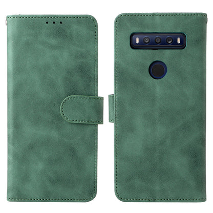 Skin-touch Feeling Full Protection Stand Wallet Leather Phone Cover Case for TCL 10 SE