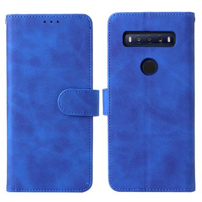 Skin-touch Feeling Full Protection Stand Wallet Leather Phone Cover Case for TCL 10 SE