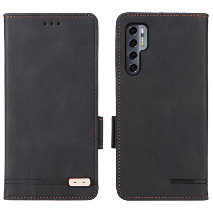 For TCL 20 Pro 5G PU Leather Phone Case Shockproof Phone Cover Folio Flip Case with Stand Wallet