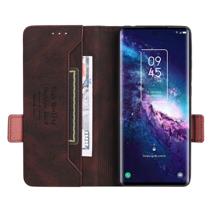 For TCL 20 Pro 5G PU Leather Phone Case Shockproof Phone Cover Folio Flip Case with Stand Wallet