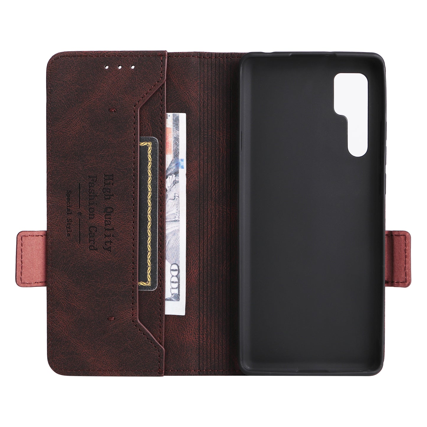 For TCL 20 Pro 5G PU Leather Phone Case Shockproof Phone Cover Folio Flip Case with Stand Wallet