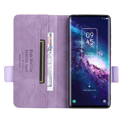 For TCL 20 Pro 5G PU Leather Phone Case Shockproof Phone Cover Folio Flip Case with Stand Wallet