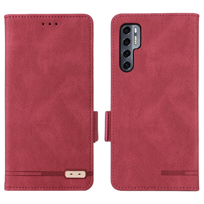 For TCL 20 Pro 5G PU Leather Phone Case Shockproof Phone Cover Folio Flip Case with Stand Wallet