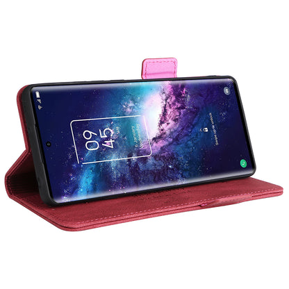 For TCL 20 Pro 5G PU Leather Phone Case Shockproof Phone Cover Folio Flip Case with Stand Wallet