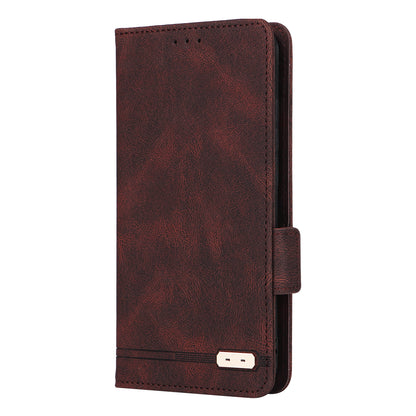 For TCL 10L/10 Lite Hardware Design Stand Magnetic Closing Leather Cell Phone Case Protector with Wallet