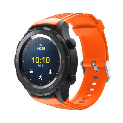 20mm Textured Sports Silicone Watch Band for Huawei Watch 2